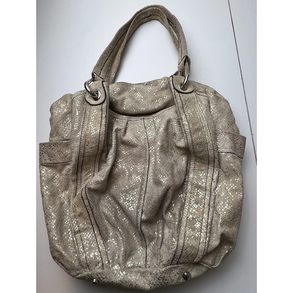 B Makowsky  Purse Python Hobo Tote Shimmer Rare